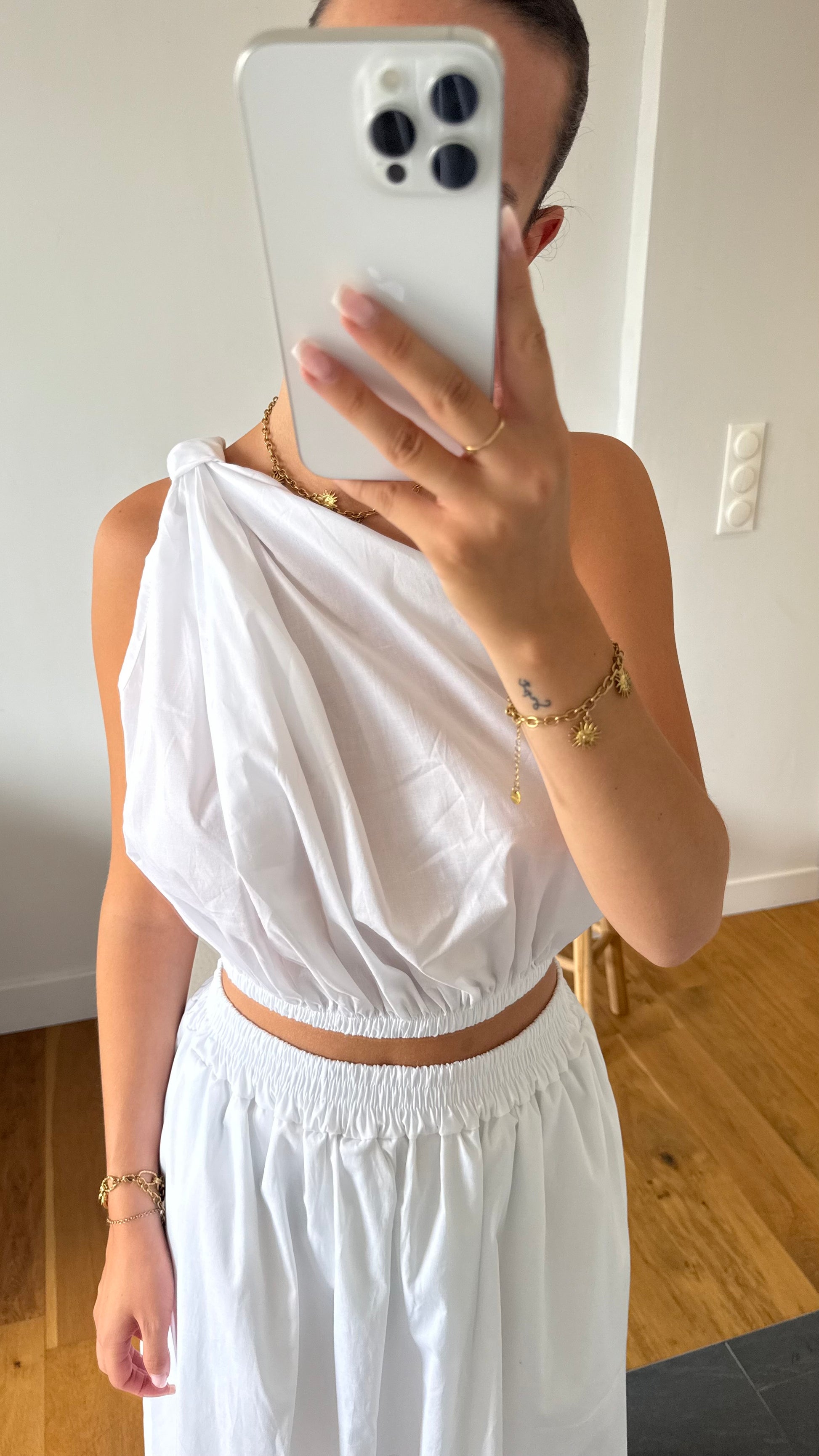 Top Sara blanc