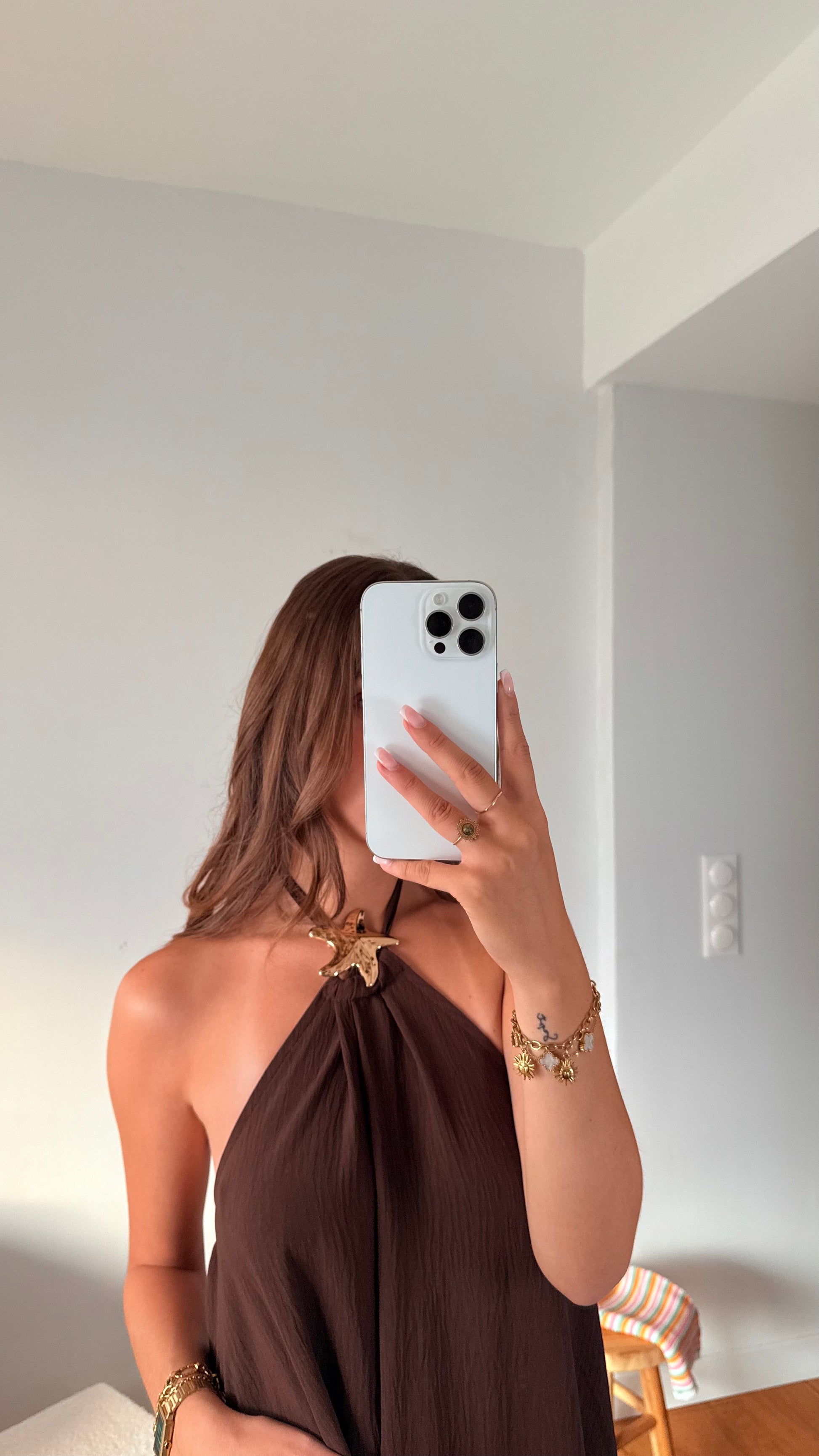 Robe Maëva marron