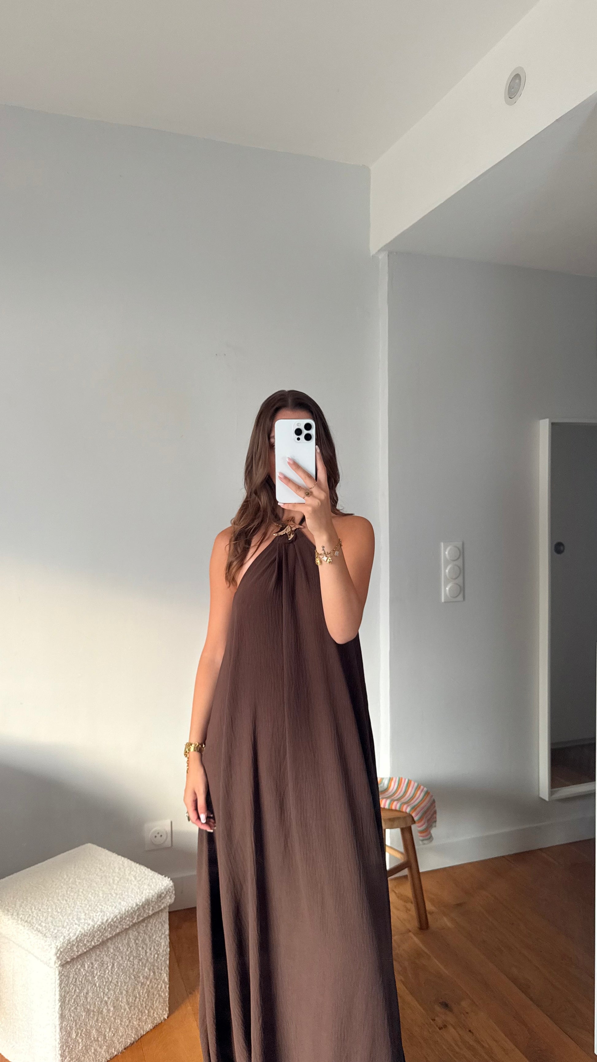 Robe Maëva marron