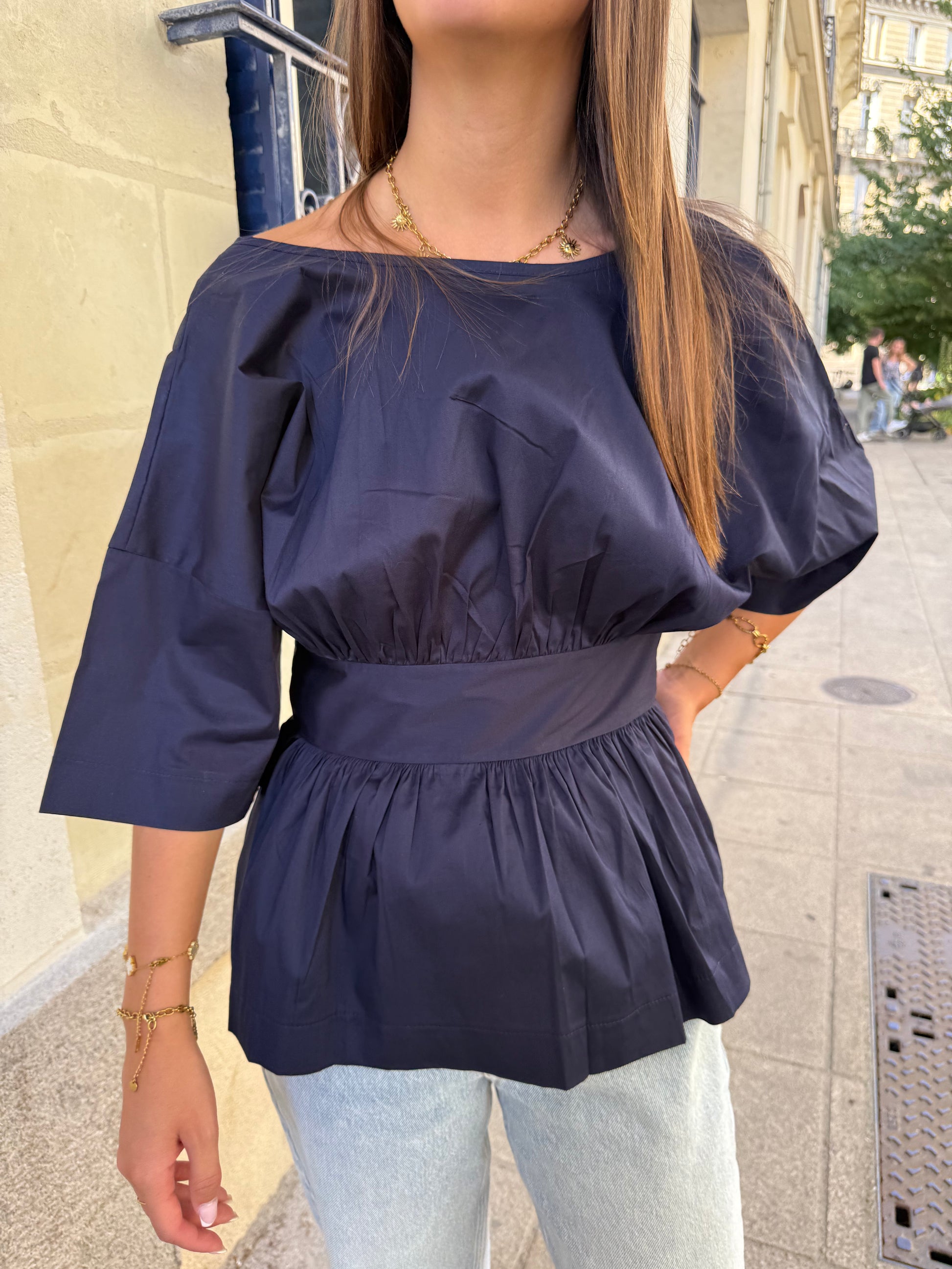 Blouse Maria bleu marine