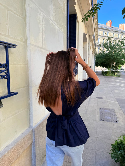 Blouse Maria bleu marine