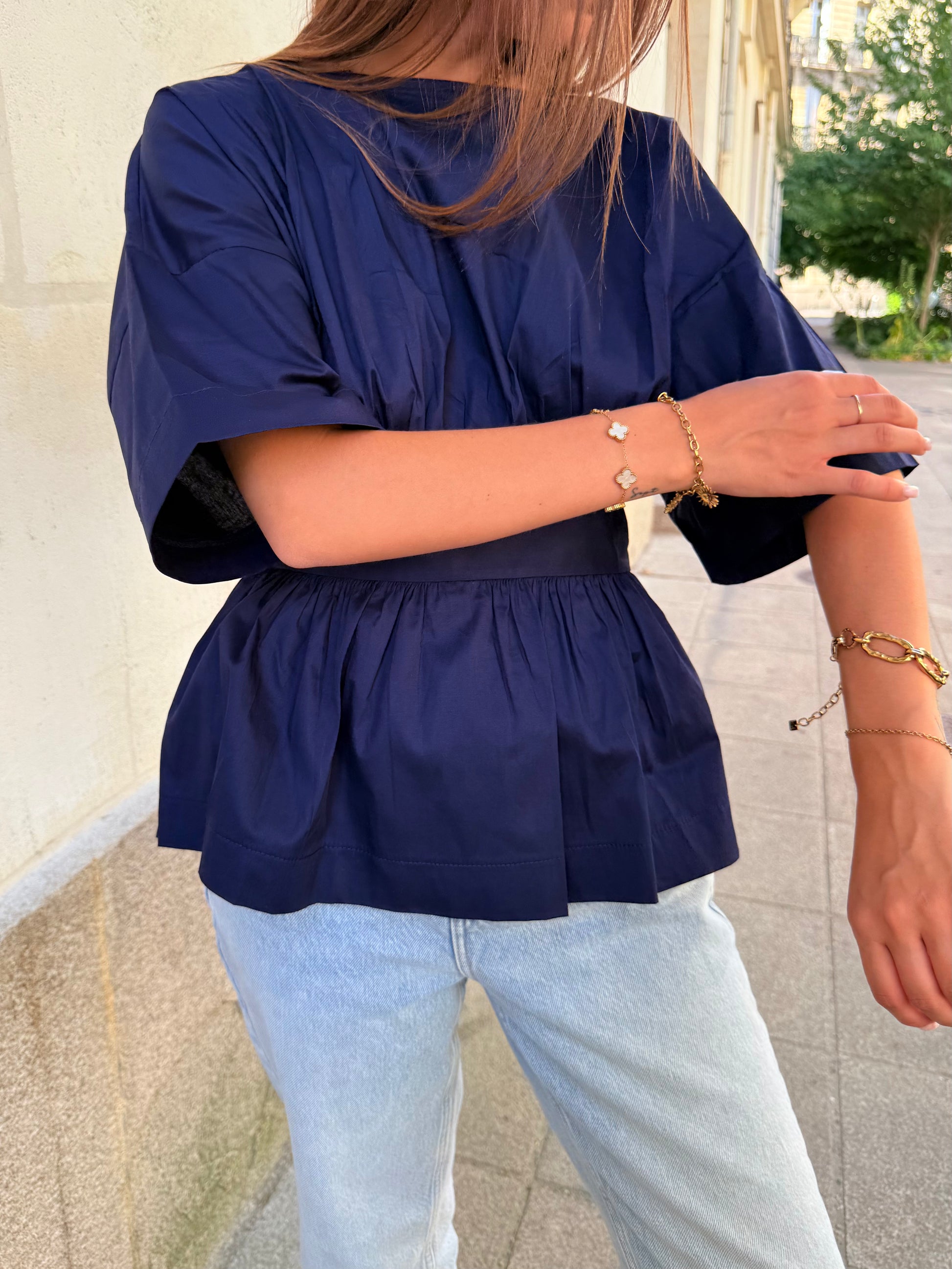 Blouse Maria bleu marine