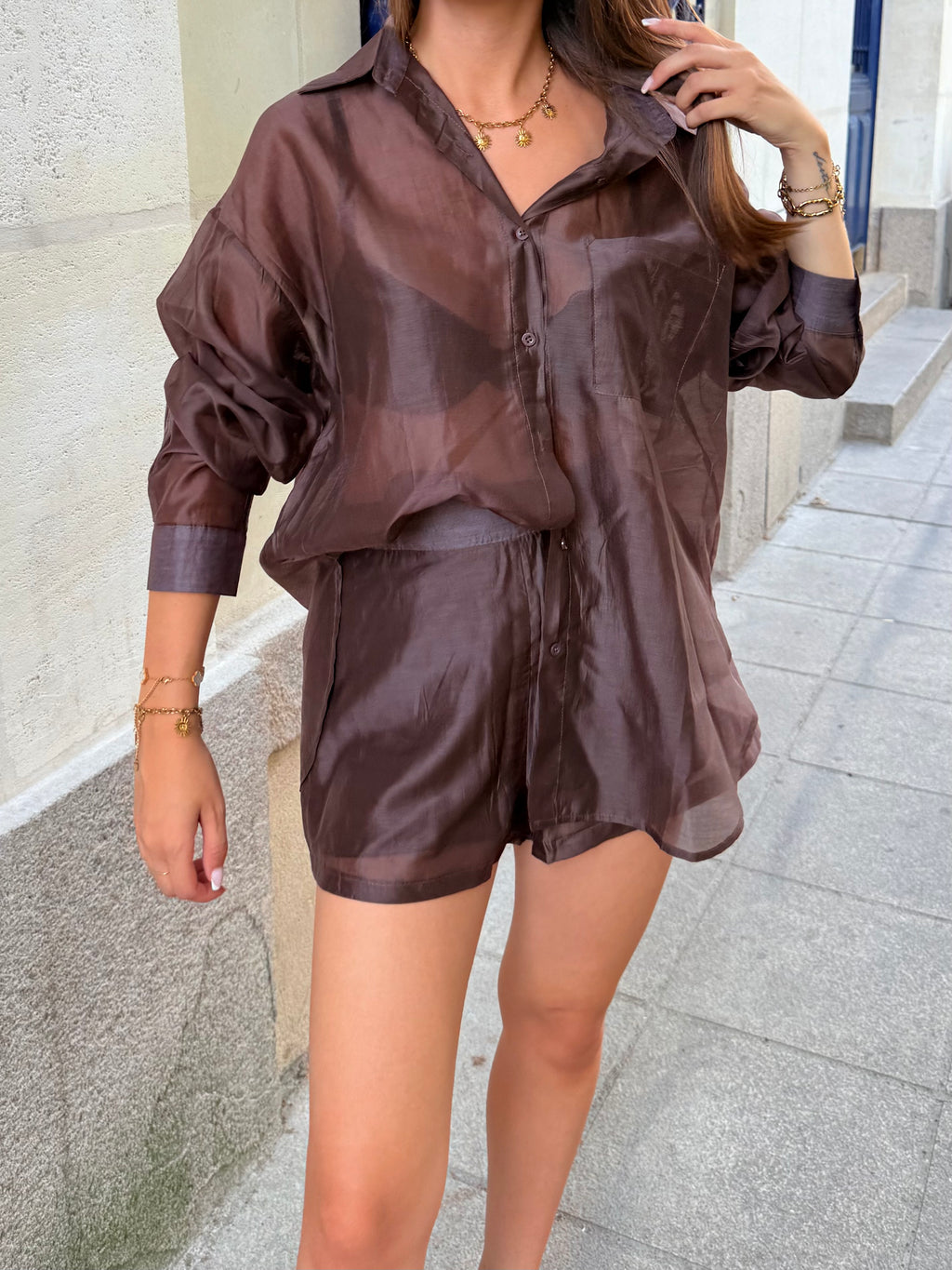 Ensemble Emilia marron