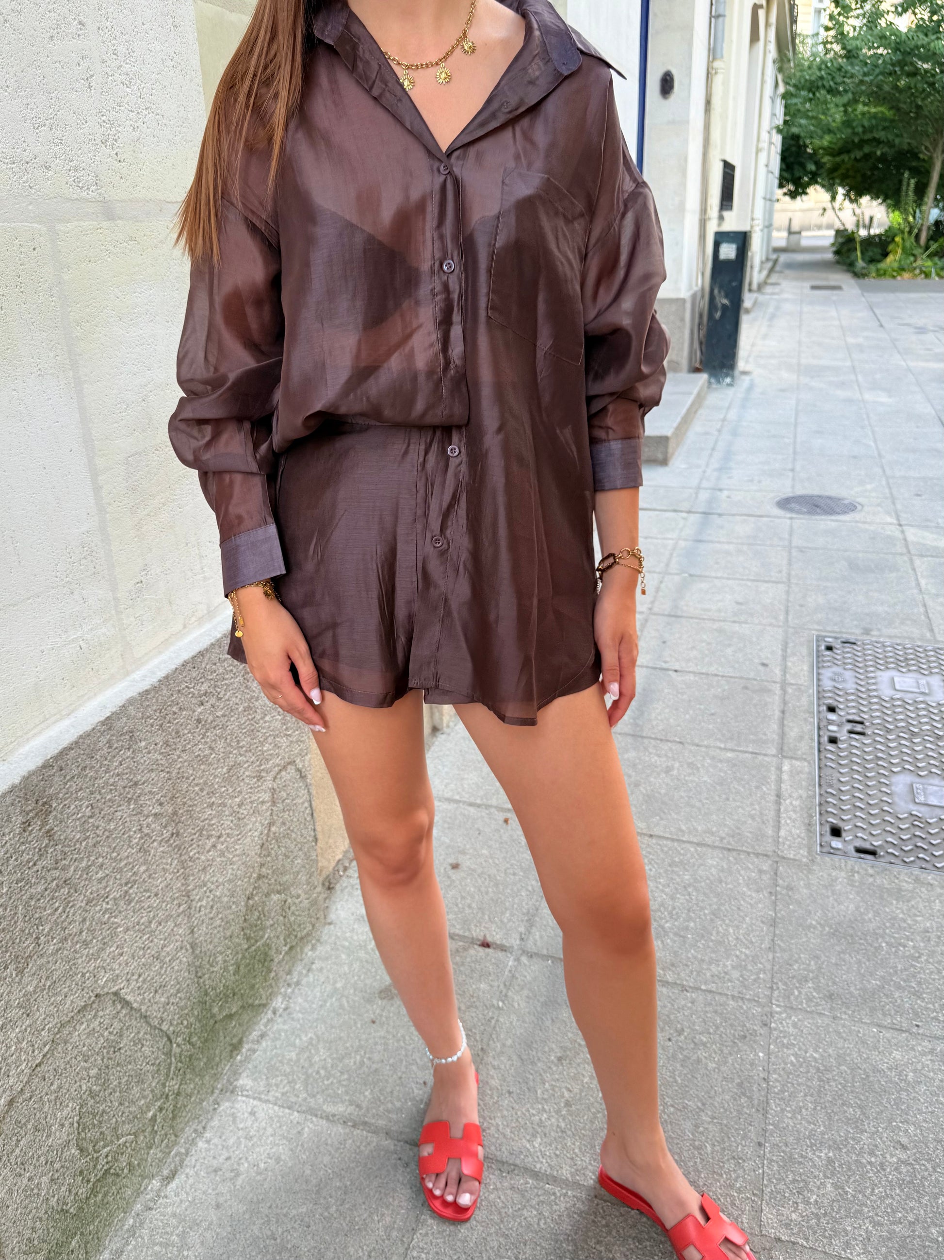 Ensemble Emilia marron